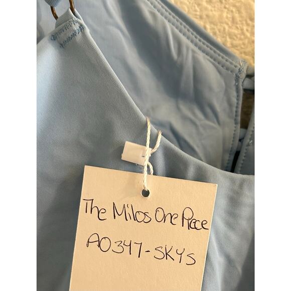 Andie Swim Sample the Milos One Piece in Sky Blue S NWT - Picture 3 of 5